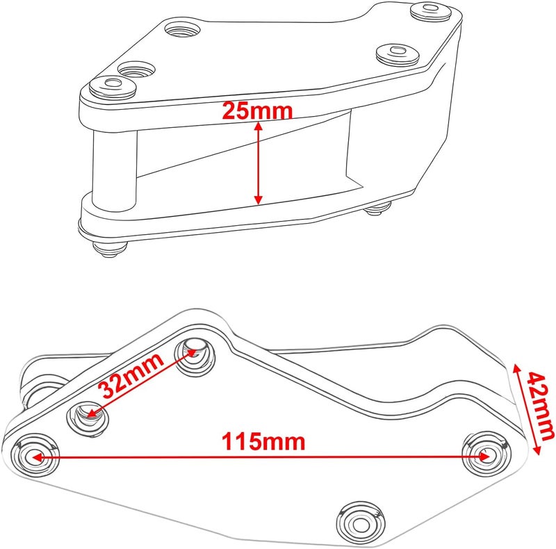 psler Motorcycle Chain Guide Guard Protector - Chain Guard Guide for XR CRF 50 XR50 CRF50, SDG SSR BBR TTR, 70cc 90cc 110cc 125cc Mini Pit Dirt Bike, Red - Image 5